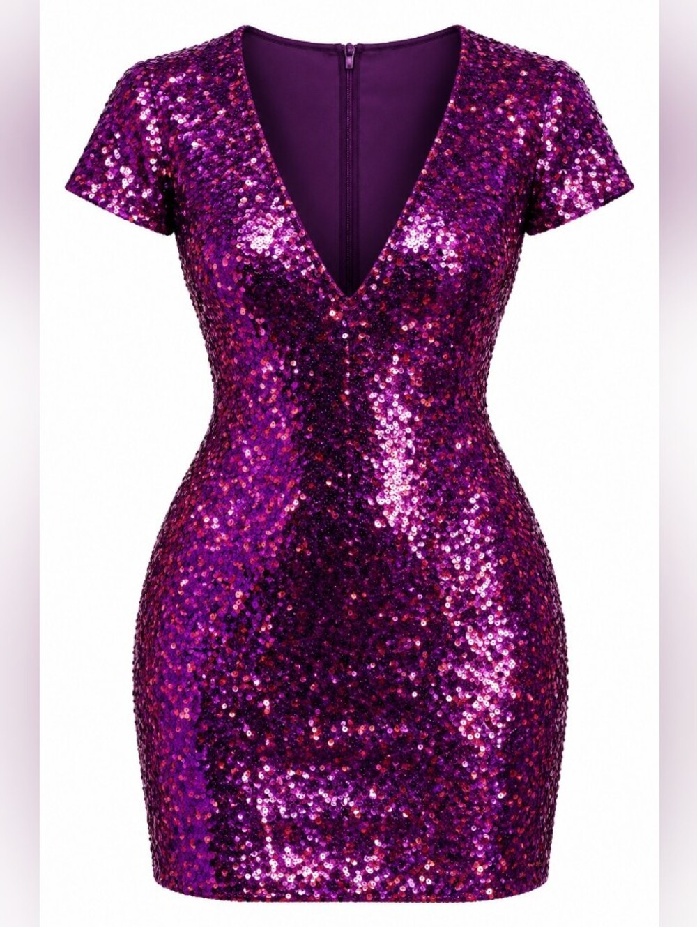 Sequin Cap Sleeve Mini Dress